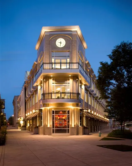 Broadband corporate building at night