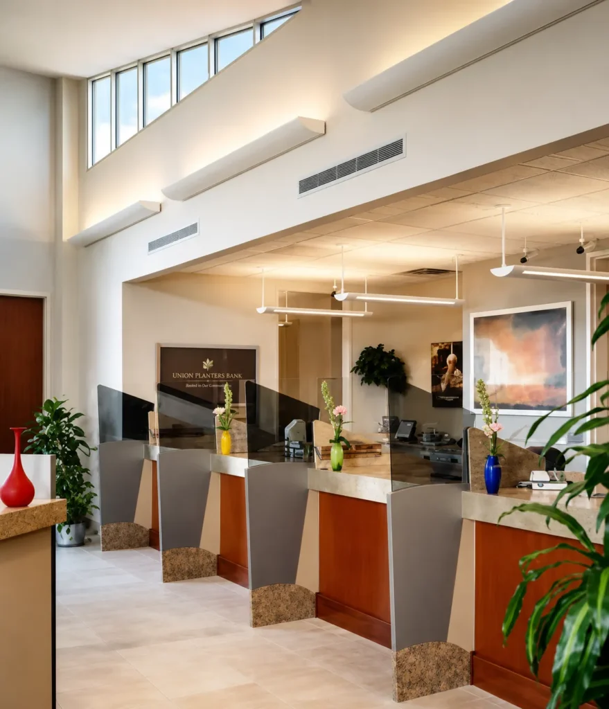Union Planters Bank Design modern teller banking hall