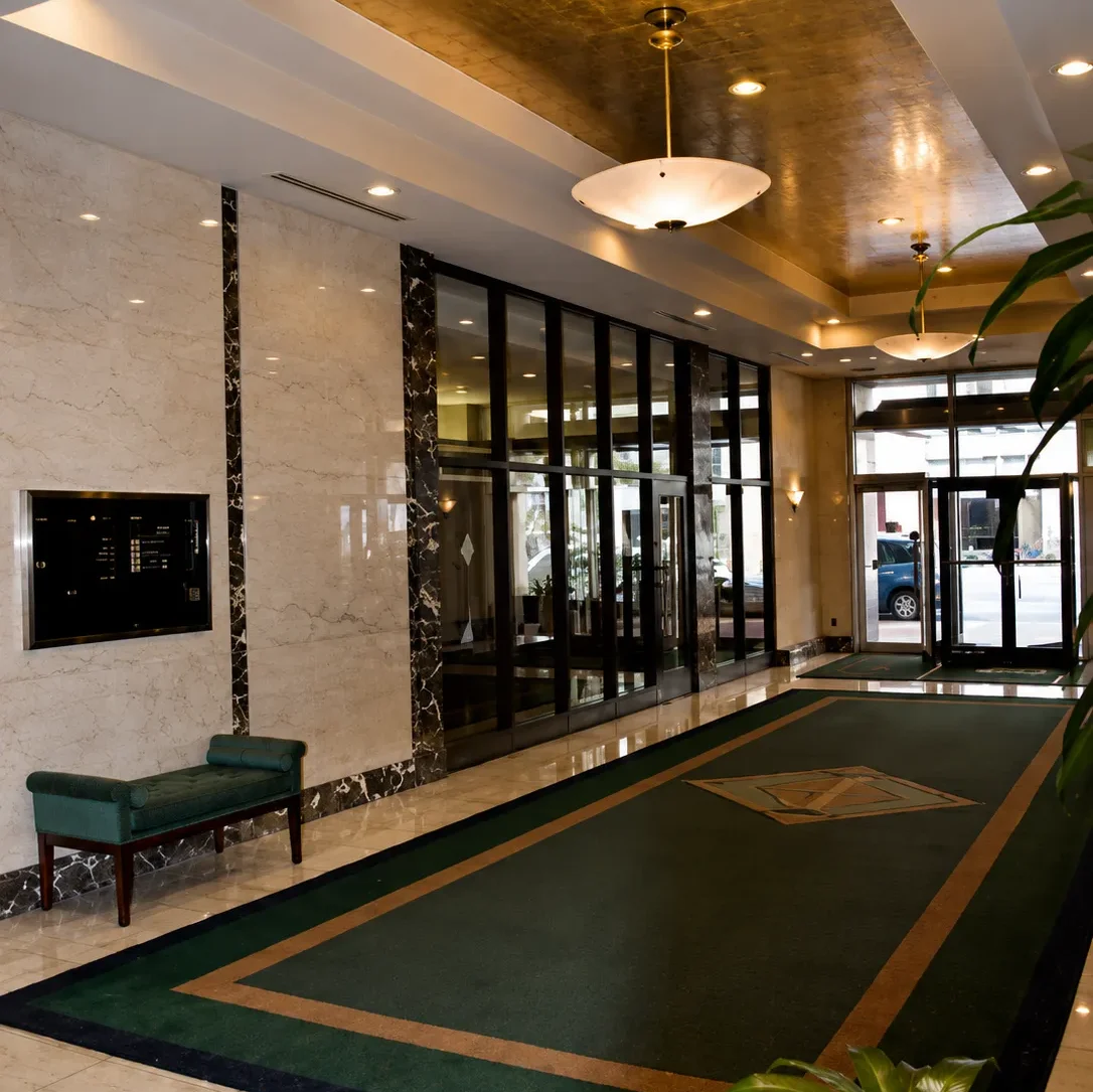 National Bank HQ Building entrance lobby design National Bank HQ Building entrance lobby design