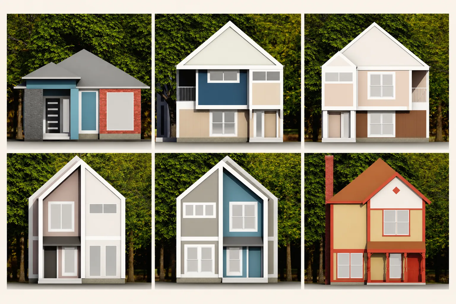 Affordable Modern House Facades Designed for Indiana Living