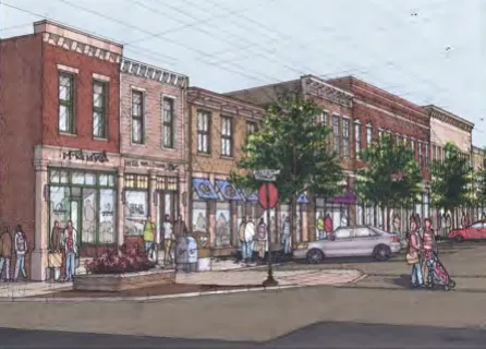 City of Greencastle Downtown sketch 1