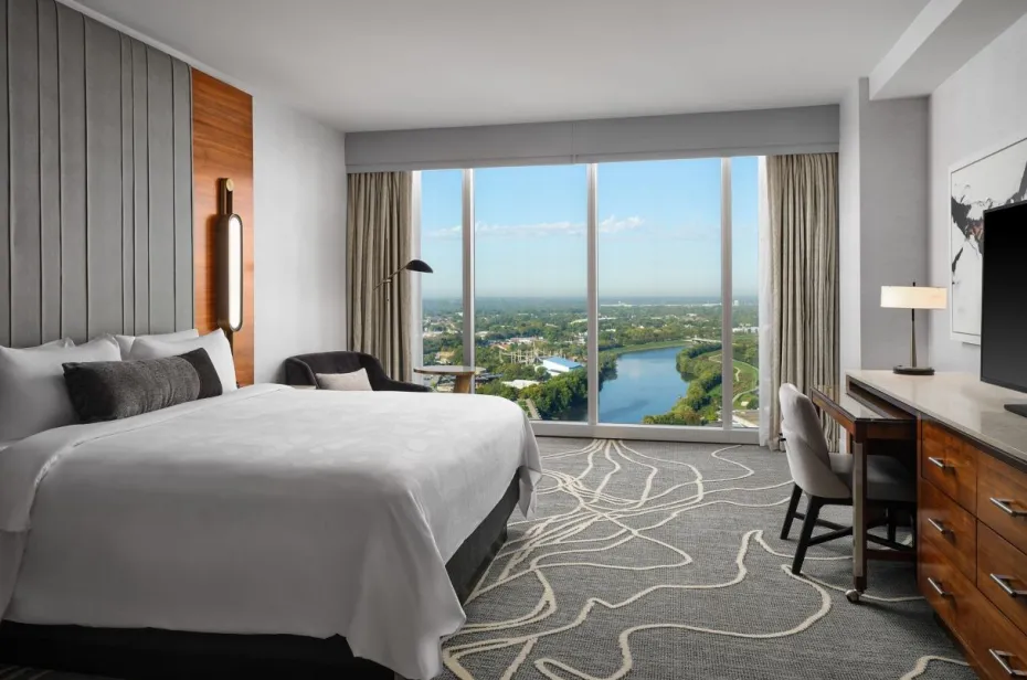 JW Marriott Tower hotel guest room modern interior design